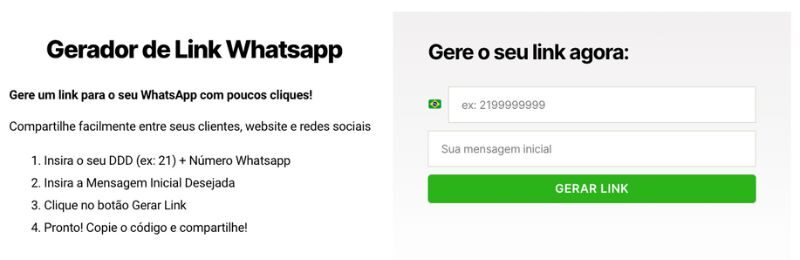 gerador de link whatsapp agencia do site